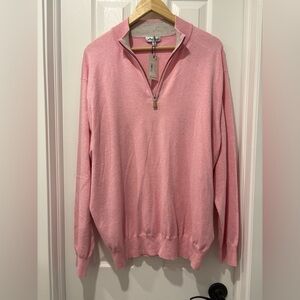 Peter Millar quarter zip sweater extra large men’s new with tags cashmere blend